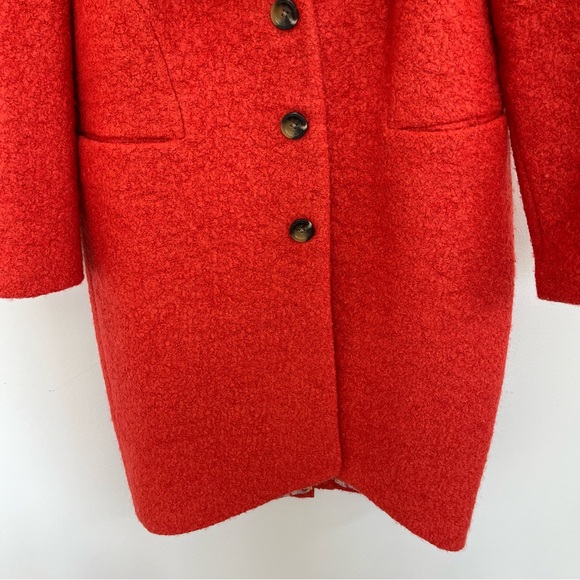 Sundance Women’s Wool Blend Pea Coat Size S Burnt Orange Pockets Fully Lined - Picture 4 of 12